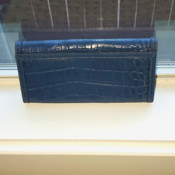 Kate Spade Navy Embossed Wallet Vintage Guc - Picture 14 of 16